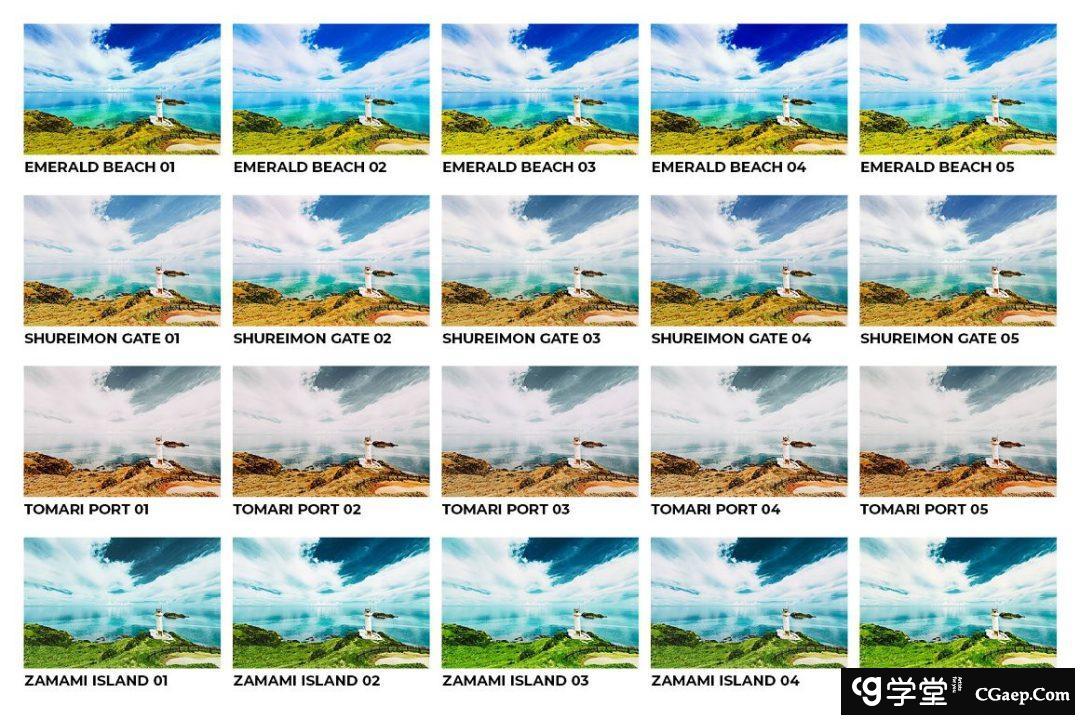 6f6634137e06fb593ff36645a4a17e77 日本冲绳旅拍人像摄影后期调色LR预设及视频电影Vlog后期调色LUT预设