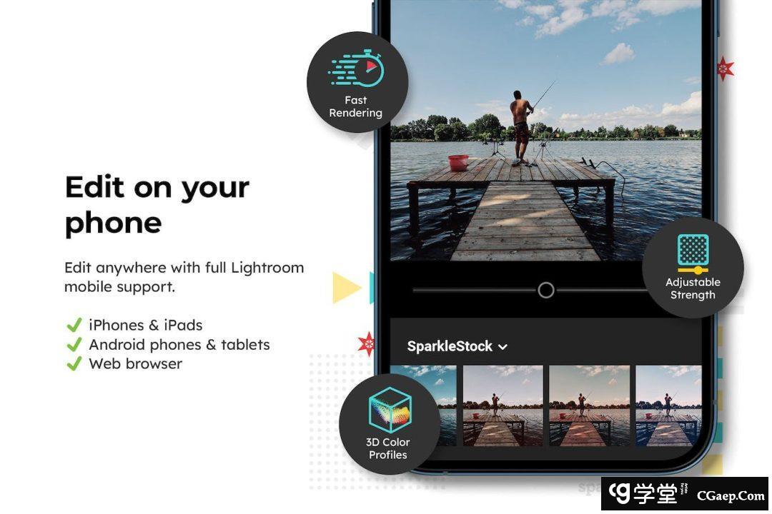 旅行钓鱼休闲生活摄影调色Lightroom预设及视频调色LUT预设