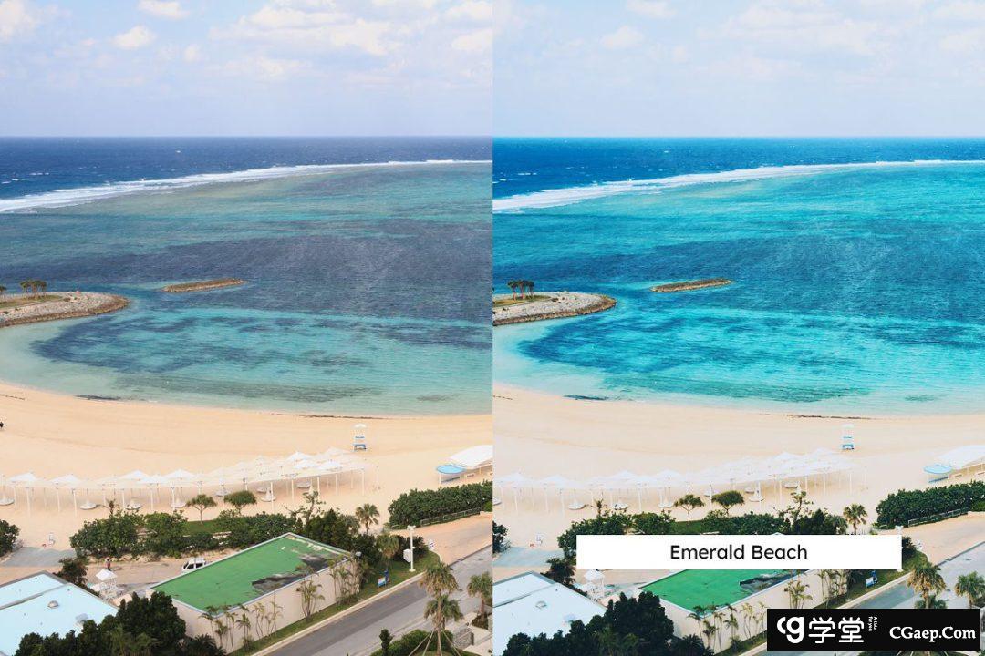 日本冲绳旅拍人像摄影后期调色LR预设及视频电影Vlog后期调色LUT预设