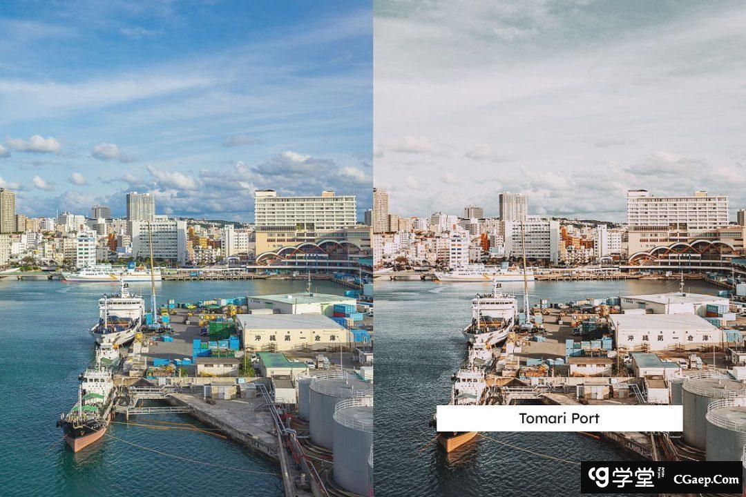 日本冲绳旅拍人像摄影后期调色LR预设及视频电影Vlog后期调色LUT预设