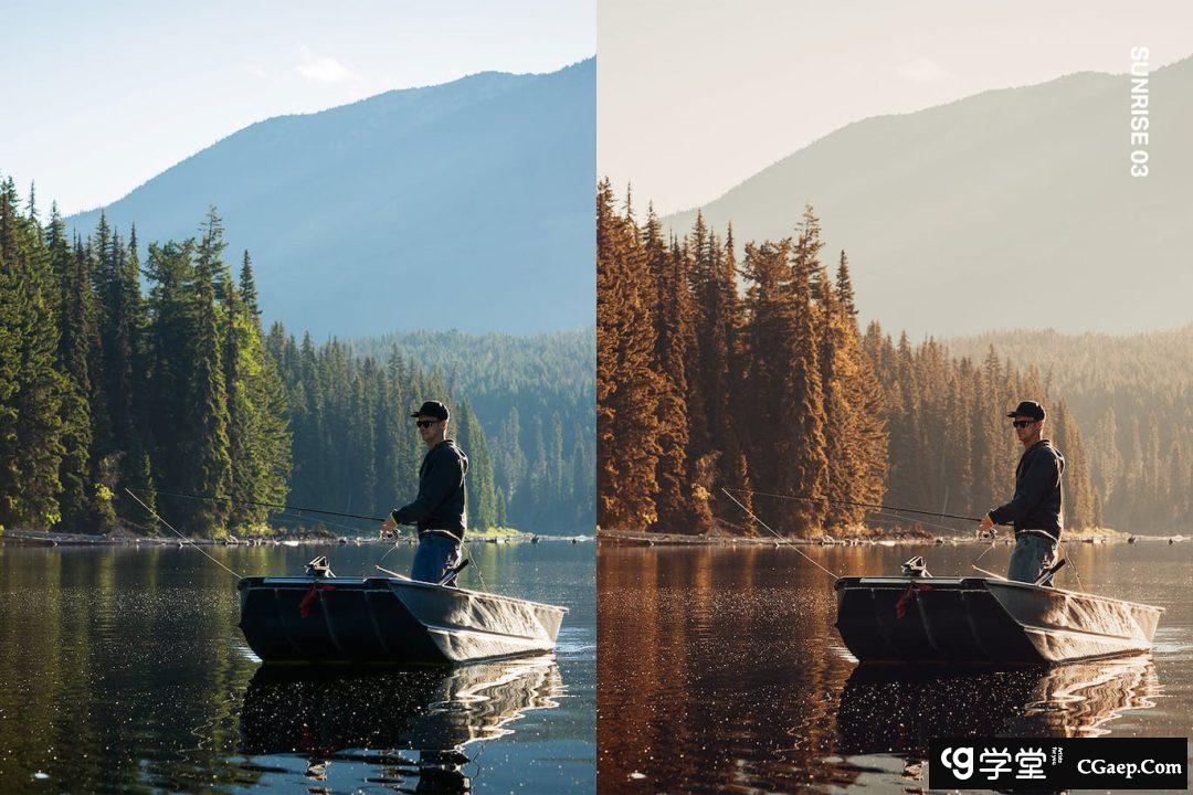 旅行钓鱼休闲生活摄影调色Lightroom预设及视频调色LUT预设