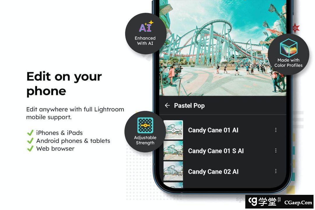 流行清新粉彩人像AI人工智能Lightroom预设及电影调色LUT预设