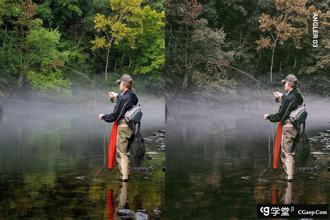旅行钓鱼休闲生活摄影调色Lightroom预设及视频调色LUT预设