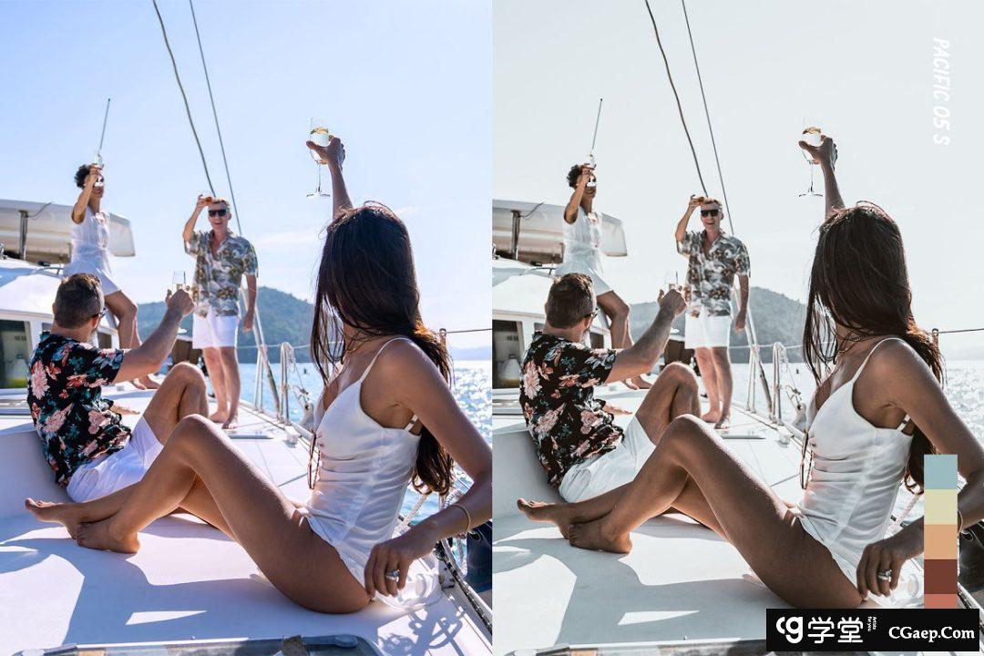 f93c2560420223442294aa7d4abb98f8 海景游轮旅行电影风光Lightroom预设及电影短视频调色LUT预设