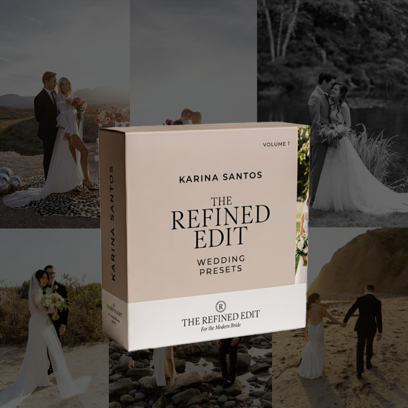 摄影师Karina Santos精炼版LR预设套装 12款干净真实色彩与3款黑白婚礼人像调色预设The Refined Edit Presets