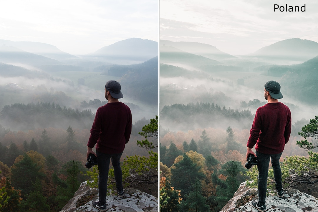 Giulio Groebert情绪化Lightroom预设包 20款深沉绿色蓝色梦幻色调 旅行摄影调色滤镜