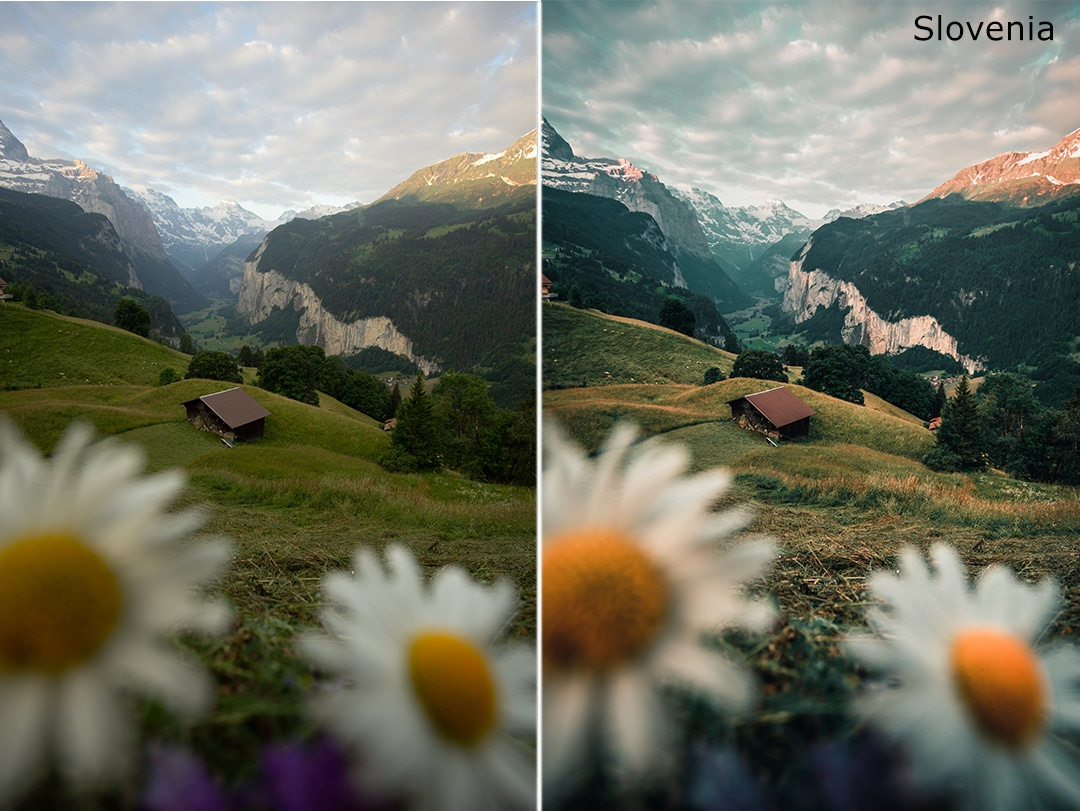 Giulio Groebert情绪化Lightroom预设包 20款深沉绿色蓝色梦幻色调 旅行摄影调色滤镜