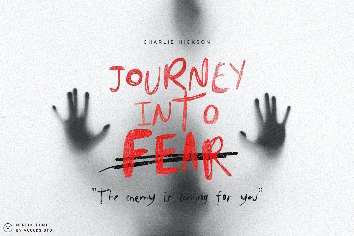 Nerfos现代实验手写字体 含多个备选字形 支持多语言 创意标题涂鸦设计PS/AI Nerfos Font