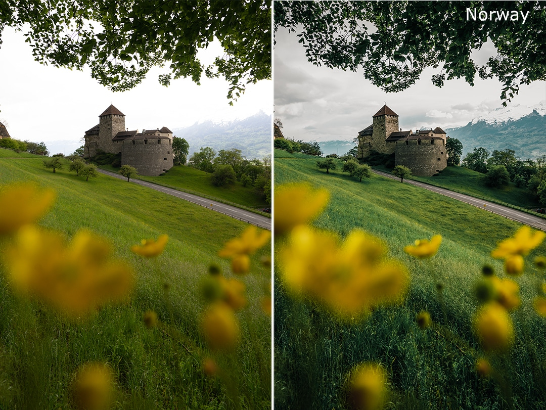 Giulio Groebert情绪化Lightroom预设包 20款深沉绿色蓝色梦幻色调 旅行摄影调色滤镜