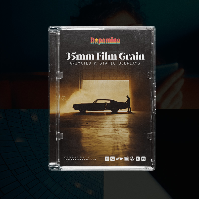 35mm胶片颗粒叠加素材40个真实电影感噪点纹理4K视频剪辑后期影视包装特效素材Dopamine Frame - 35mm Film Grain Overlays