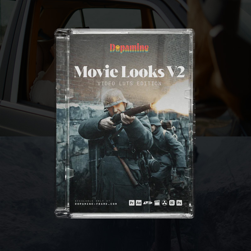 电影感LUT调色预设10款经典电影氛围PR/达芬奇/FCPX通用.cube格式视频调色滤镜Dopamine Frame - Movie Looks V2 Video LUTs