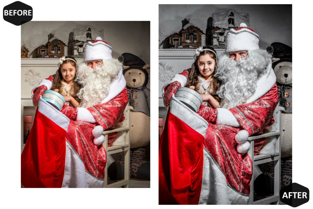 圣诞Lightroom调色预设10款手机DNG桌面LR模板双版本节日氛围摄影滤镜人像风景