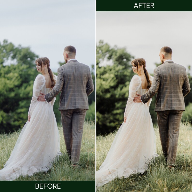 婚礼Lightroom预设10款明亮通透自然光感户外人像摄影调色预设桌面移动版LR