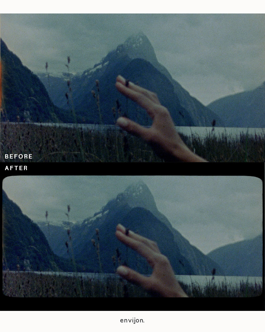 Envijon静态胶片遮罩叠加包 10个4K ProRes边框素材 8mm/16mm电影感PR/FCPX/达芬奇