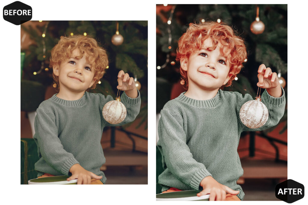 圣诞氛围Lightroom手机调色预设10款阴郁圣诞风格滤镜INS博主摄影后期DNG预设