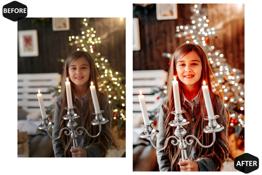 圣诞氛围Lightroom手机调色预设10款阴郁圣诞风格滤镜INS博主摄影后期DNG预设