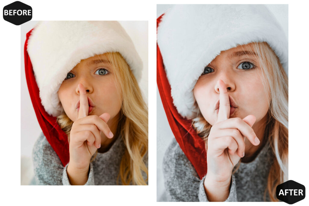 圣诞Lightroom调色预设10款手机DNG桌面LR模板双版本节日氛围摄影滤镜人像风景