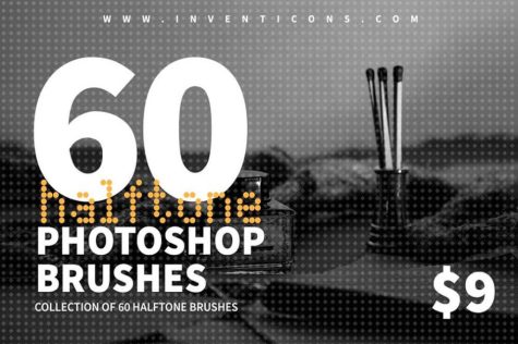 60个半色调Photoshop笔刷 (abr)