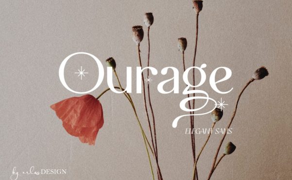 Ourage 是一款具有现代风格和优雅的展示无衬线字体