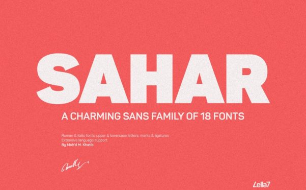 Sahar 字体 粗体字体 品牌 显示字体 家庭字体