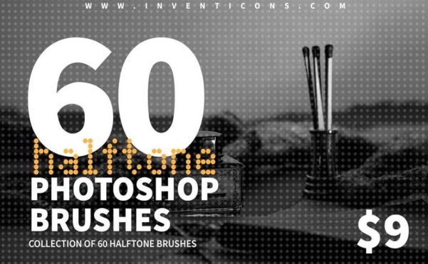 60个半色调Photoshop笔刷 (abr)