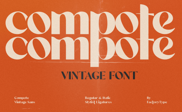 Compote Retro Sans 字体 无衬线字体