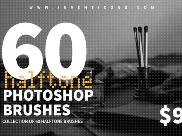 60个半色调Photoshop笔刷 (abr)