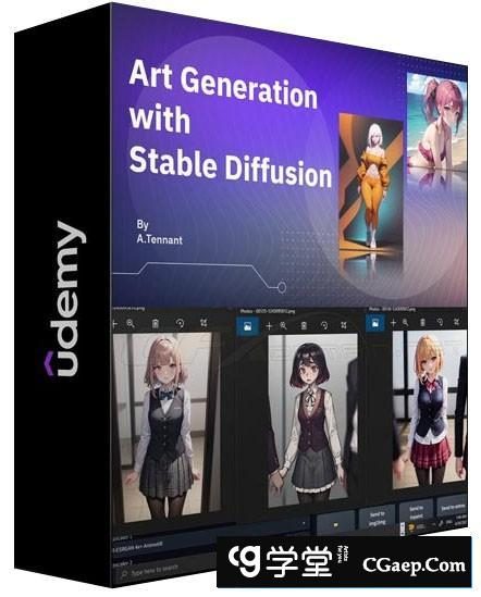 利用Stable Diffusion AI人工智能生成动漫艺术分步教程-中英字幕