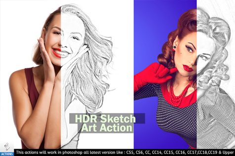 Photoshop素描艺术动作
