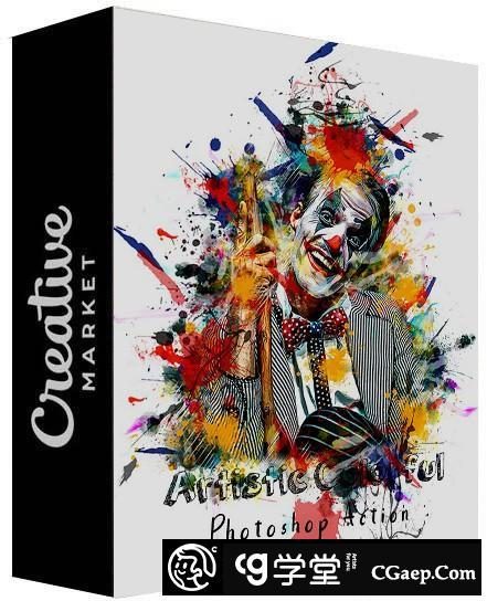 多彩艺术绘画效果Photoshop动作 Artistic Colorful Photoshop Action