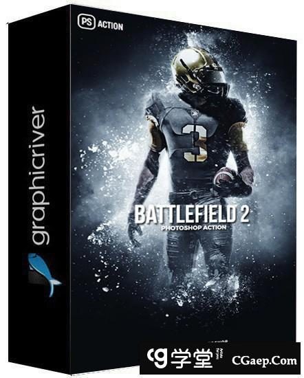 战争场面中文汉化版PS动作 The Battlefield Photoshop Action附教程