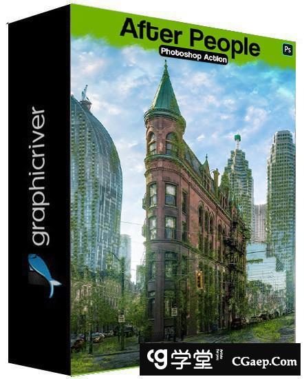 荒芜苔藓植物特效中文PS动作 After People Photoshop Actio 附教程