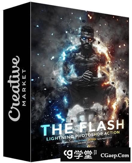 闪电侠-闪电能量Ps动作 The Flash – Lightning Ps Action (附教程)