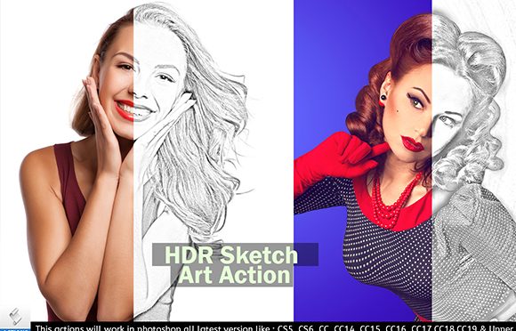 Photoshop素描艺术动作