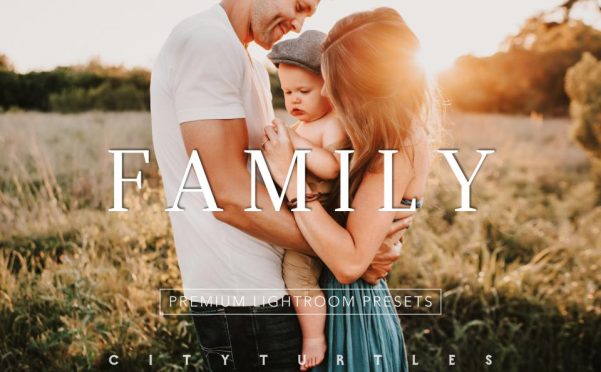 自然户外全家福Lightroom预设Natural Outdoor FAMILY Portrait