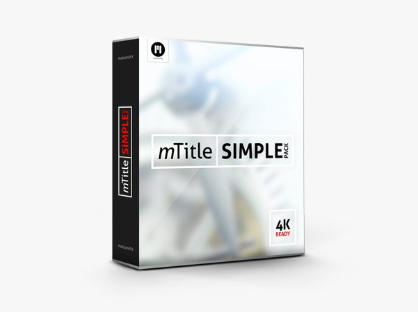 MotionVFX – mTitle Simple Pack: 20 Minimalistic & Elegant Titles for Final Cut Pro