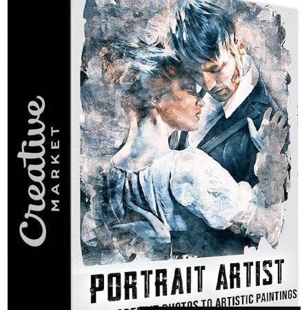 水彩肖像艺术家中文PS动作Watercolor Portrait Artist Photoshop Action