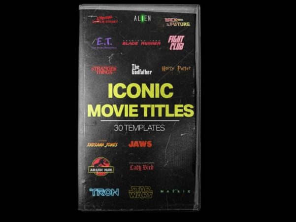 Tropic Colour Premiere Pro / After Effects电影标题模板动画模板字幕 Iconic Movie Titles Templates
