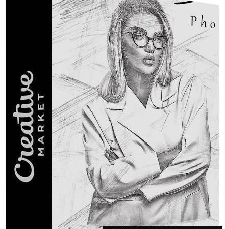 微妙的素描绘画PS汉化动作 Subtle Sketch Photoshop Action 附教程