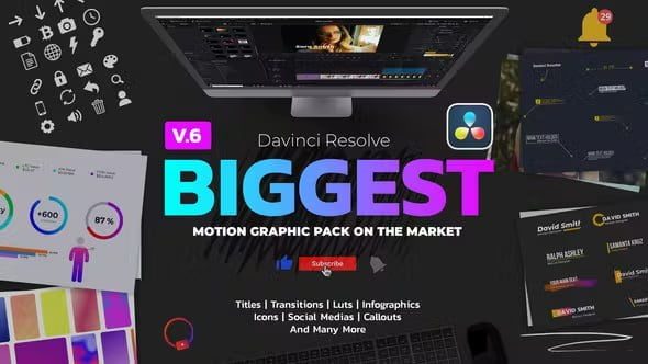 Davinci Resolve Motion Graphic Pack