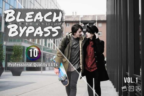 Bleach Bypass漂白旁路LUT预设 10款电影感高对比度低饱和度调色LUT PR/FCPX/达芬奇Bleach Bypass LUTs for Final Cut, Premiere Pro