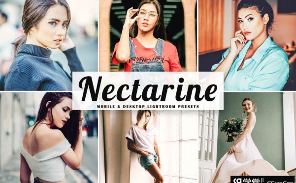INS明亮复古人像LR预设/移动APP预设 Nectarine Lightroom Presets
