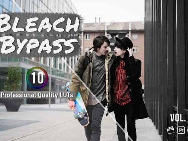 Bleach Bypass漂白旁路LUT预设 10款电影感高对比度低饱和度调色LUT PR/FCPX/达芬奇Bleach Bypass LUTs for Final Cut, Premiere Pro