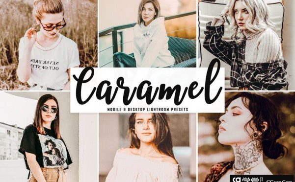 INS人像焦糖色调LR预设/移动APP预设Caramel Lightroom Presets