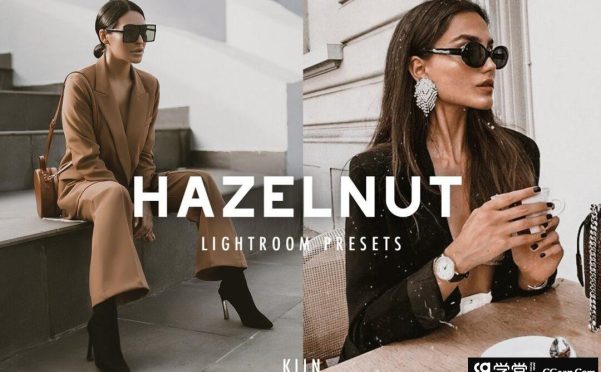 复古磨砂焦糖色INS人像LR预设APP预设 HAZELNUT LIGHTROOM PRESETS