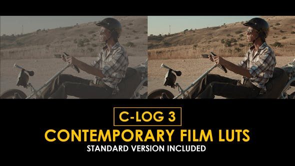 Videohive 50878644 Canon C-Log3 Contemporary Film and Standard LUTs