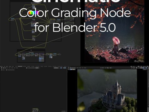 Blender 5.0 AgX工作流程电影色彩调色节点 内置合成器直接渲染电影感画面 Cinematic Color Grading Node for Blender 5.0 (AgX Workflow)