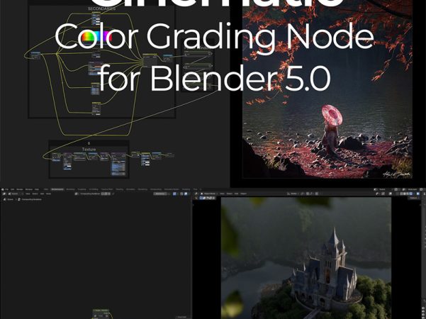 Blender 5.0 AgX工作流程电影色彩调色节点 内置合成器直接渲染电影感画面 Cinematic Color Grading Node for Blender 5.0 (AgX Workflow)