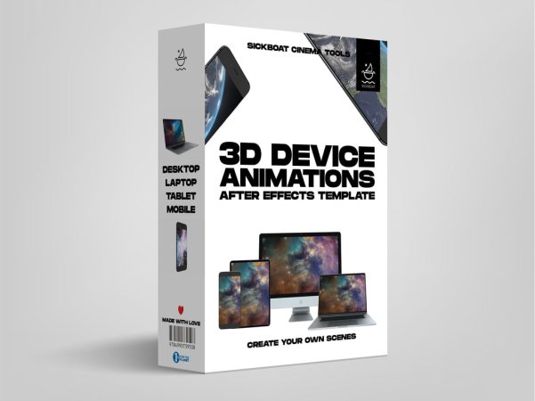 AE模板 3D设备动画制作工具 100个预置场景 手机应用演示与社交媒体视频创作 Device Animations After Effects Template