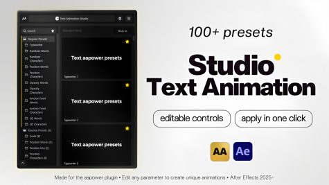 AE脚本100+文字标题动画预设MG排版弹跳字幕特效插件Studio Text